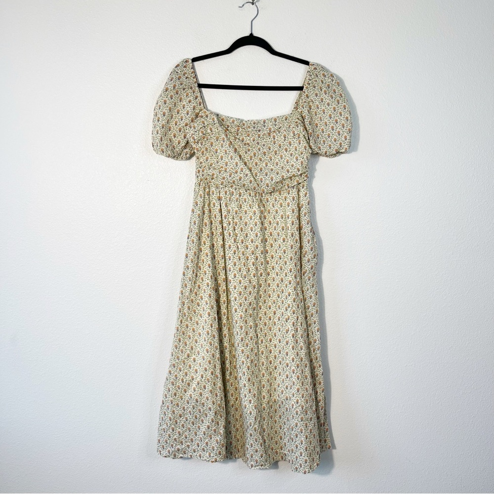 O.P.T Puff Sleeve Square Neck Cottagecore Dress Boho Fairy Size Medium